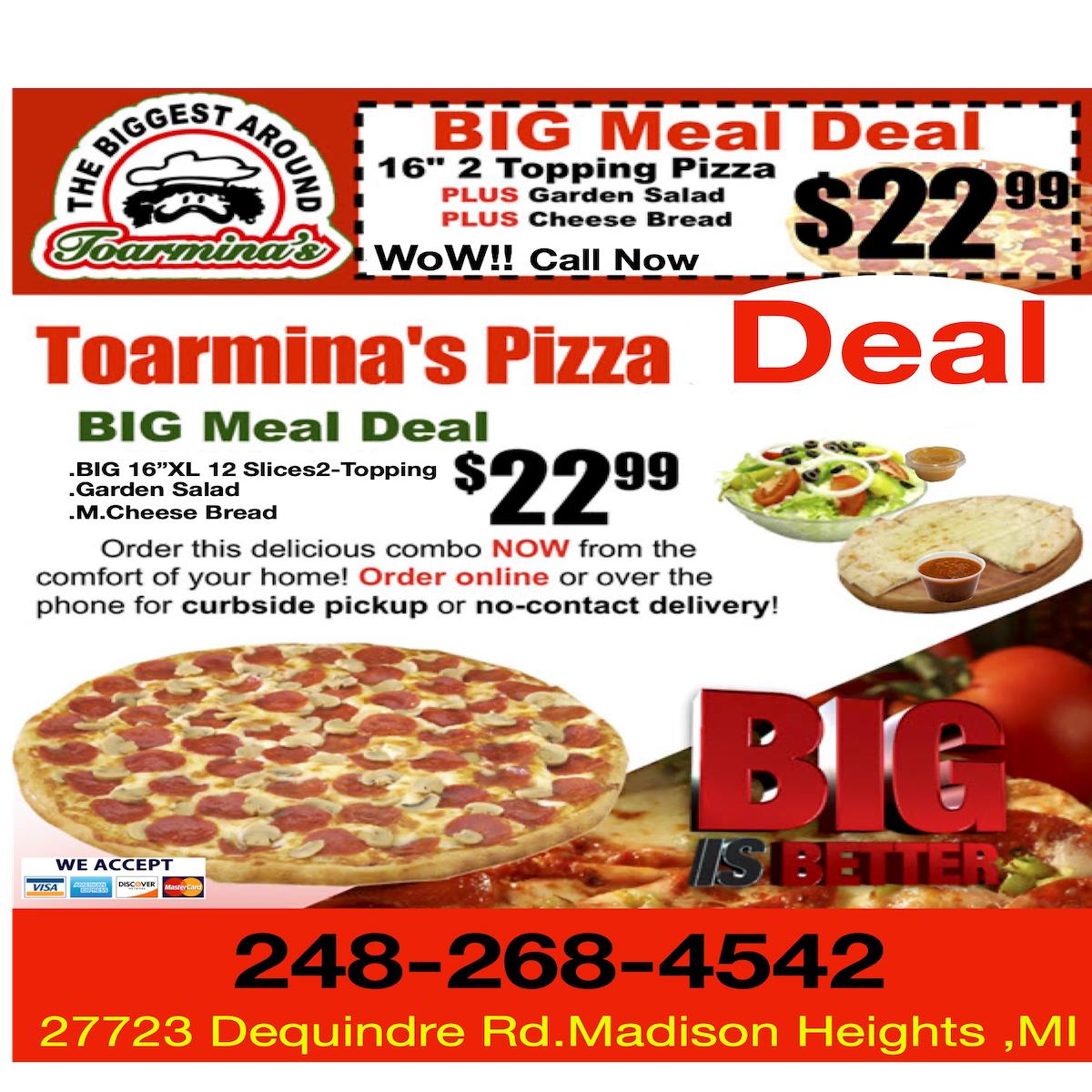 Toarmina's Pizza Madison Hgts 27723 Dequindre Rd, Madison Heights