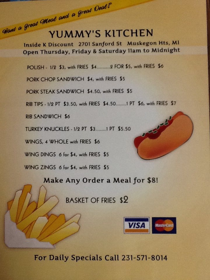 D & G's Cafe LLC Menu