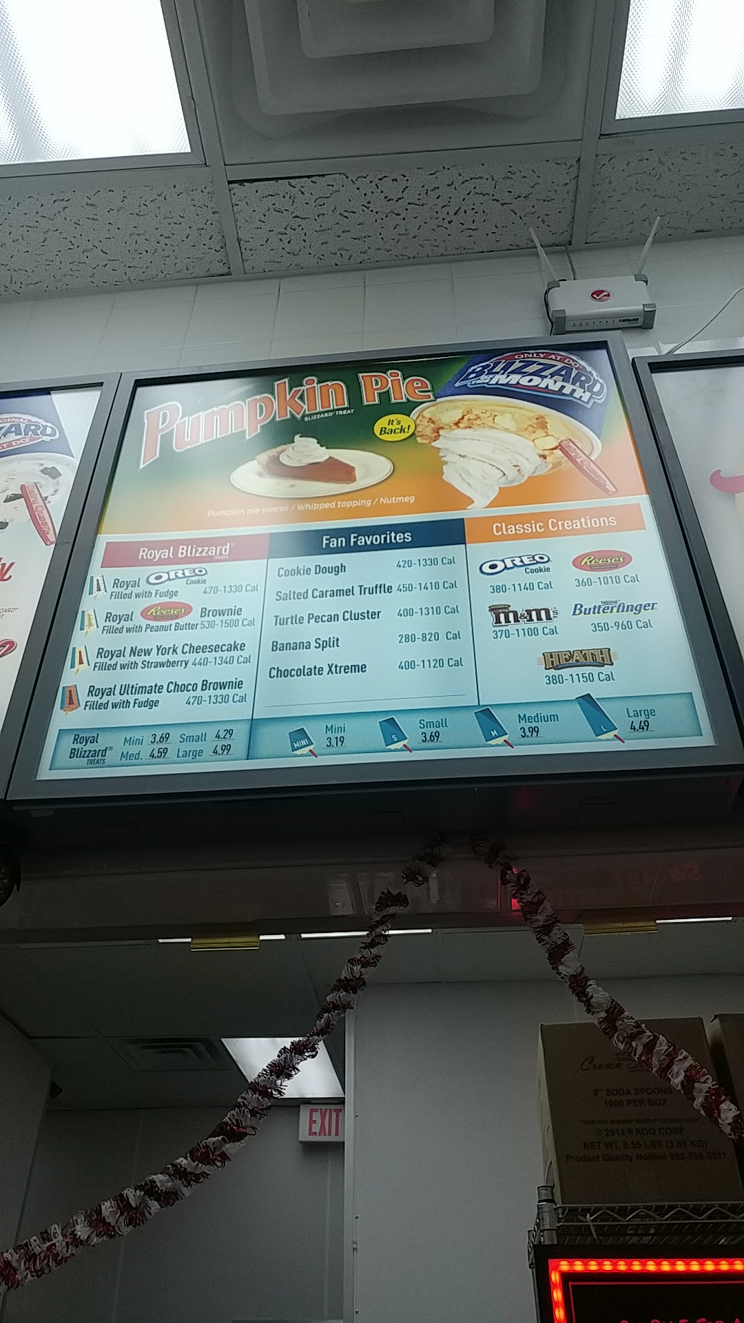 Dairy Queen East (Treat and Cakes) Menu