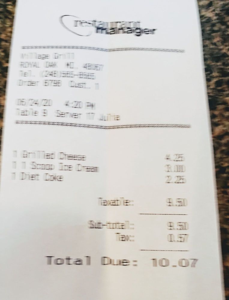 Village Grill Café & Family Restaurant 841 E Eleven Mile Rd, Royal Oak