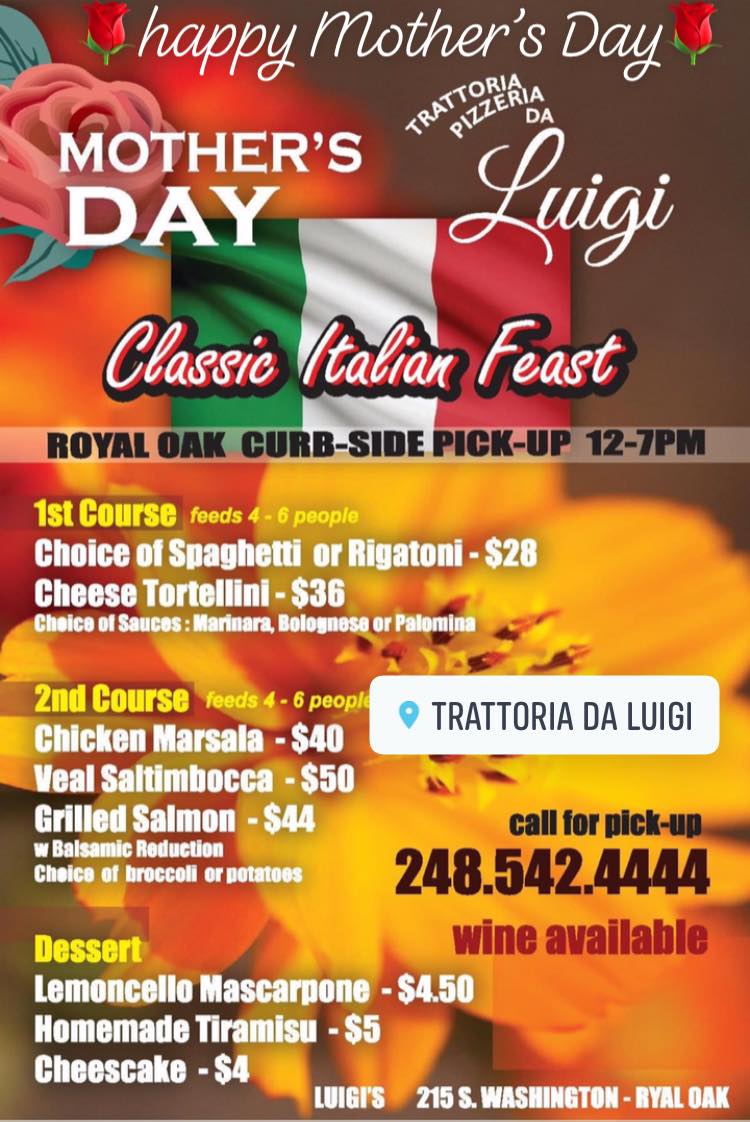 Trattoria Da Luigi 415 S Washington Ave, Royal Oak