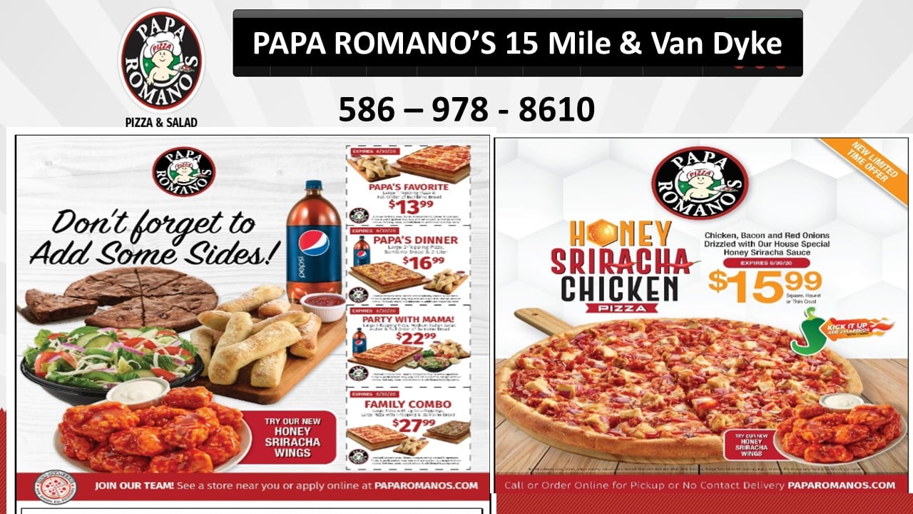 Papa Romano's Pizza & Mr. Pita 34804 Van Dyke Ave, Sterling Heights