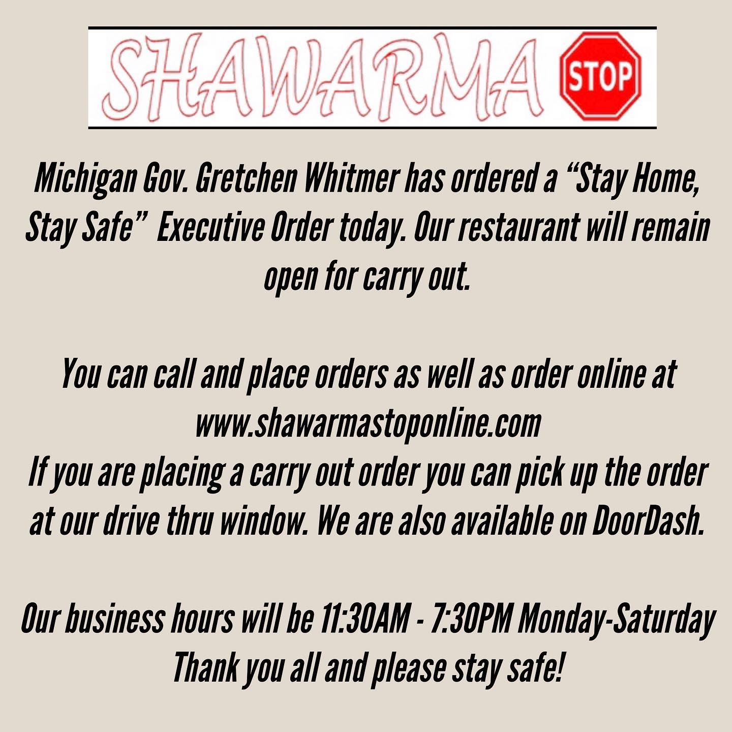 Shawarma Stop 13903 19 Mile Rd, Sterling Heights