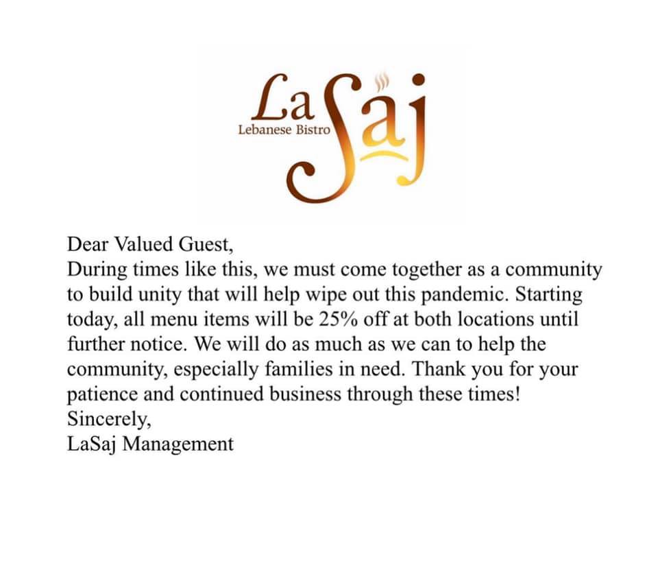 La Saj Lebanese Bistro 2149 Crooks Rd, Troy