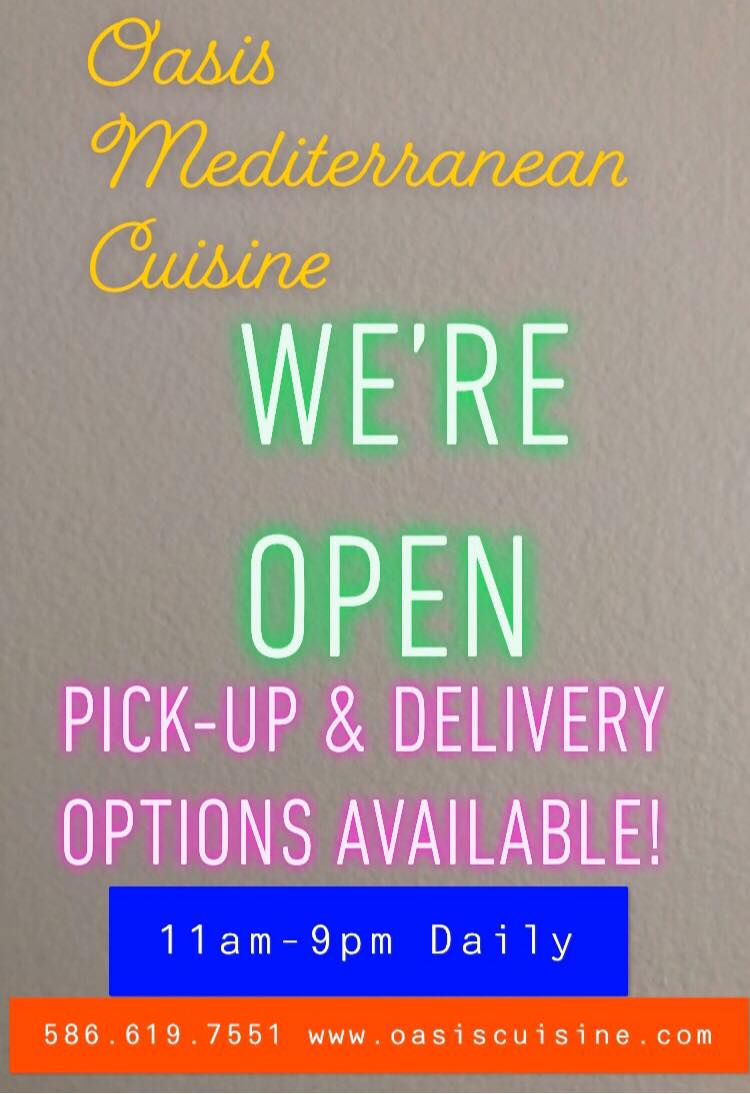 Oasis Mediterranean Cuisine 5709 Twelve Mile Rd, Warren