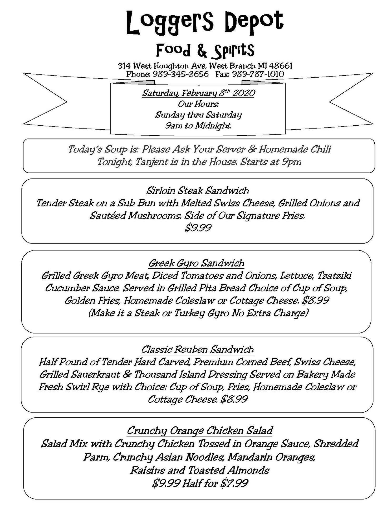 West Branch, MI Restaurants Open for Takeout, Curbside Service and/or