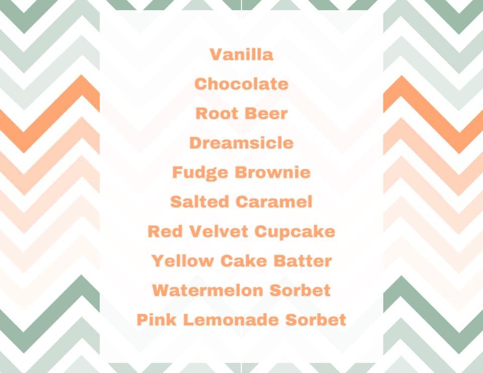 Sweet Toppings Menu