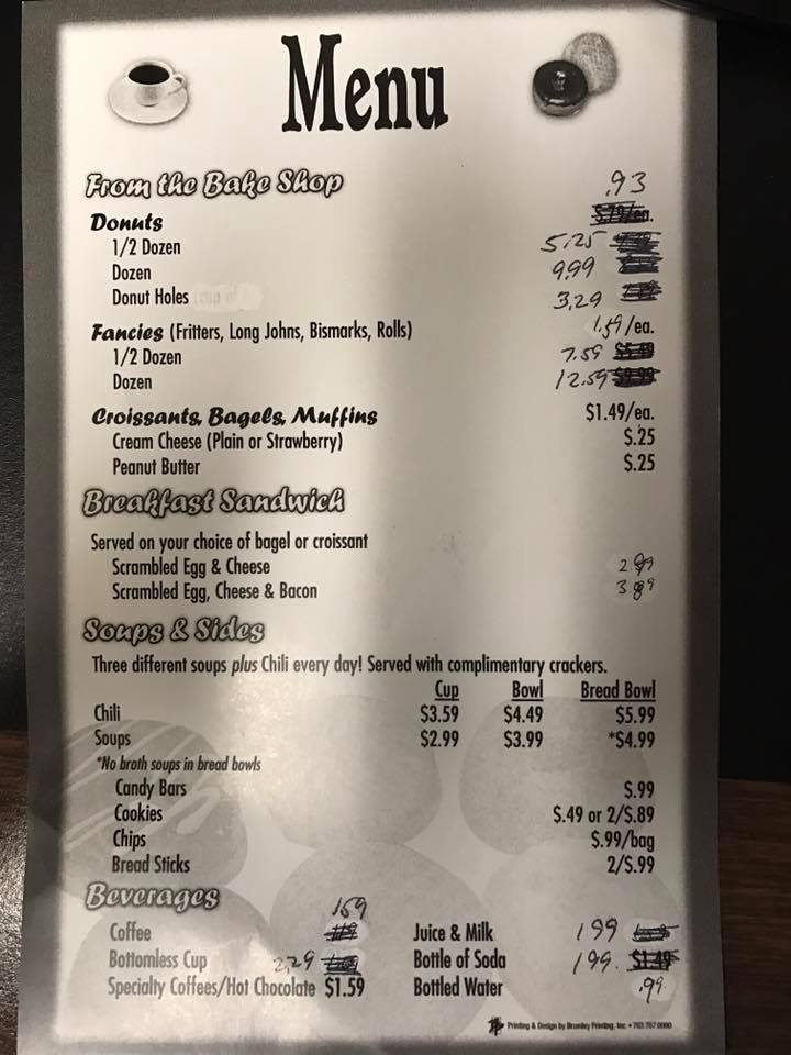 Continental Cafe Menu