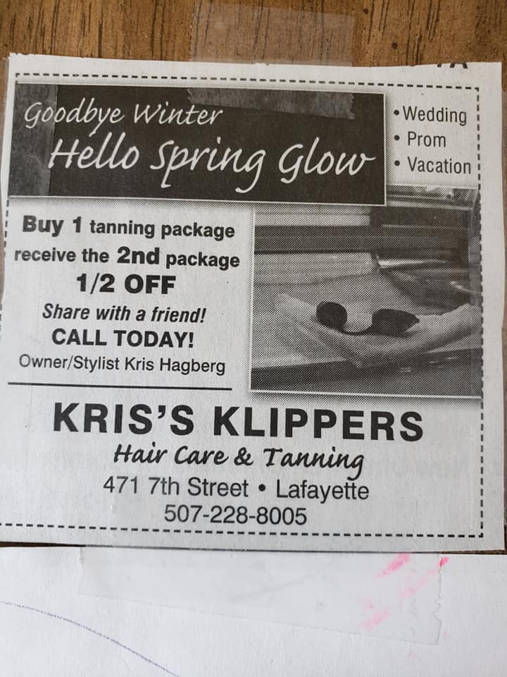 Kris's Klippers Family Hair 471 7th St, Lafayette Minnesota 56054