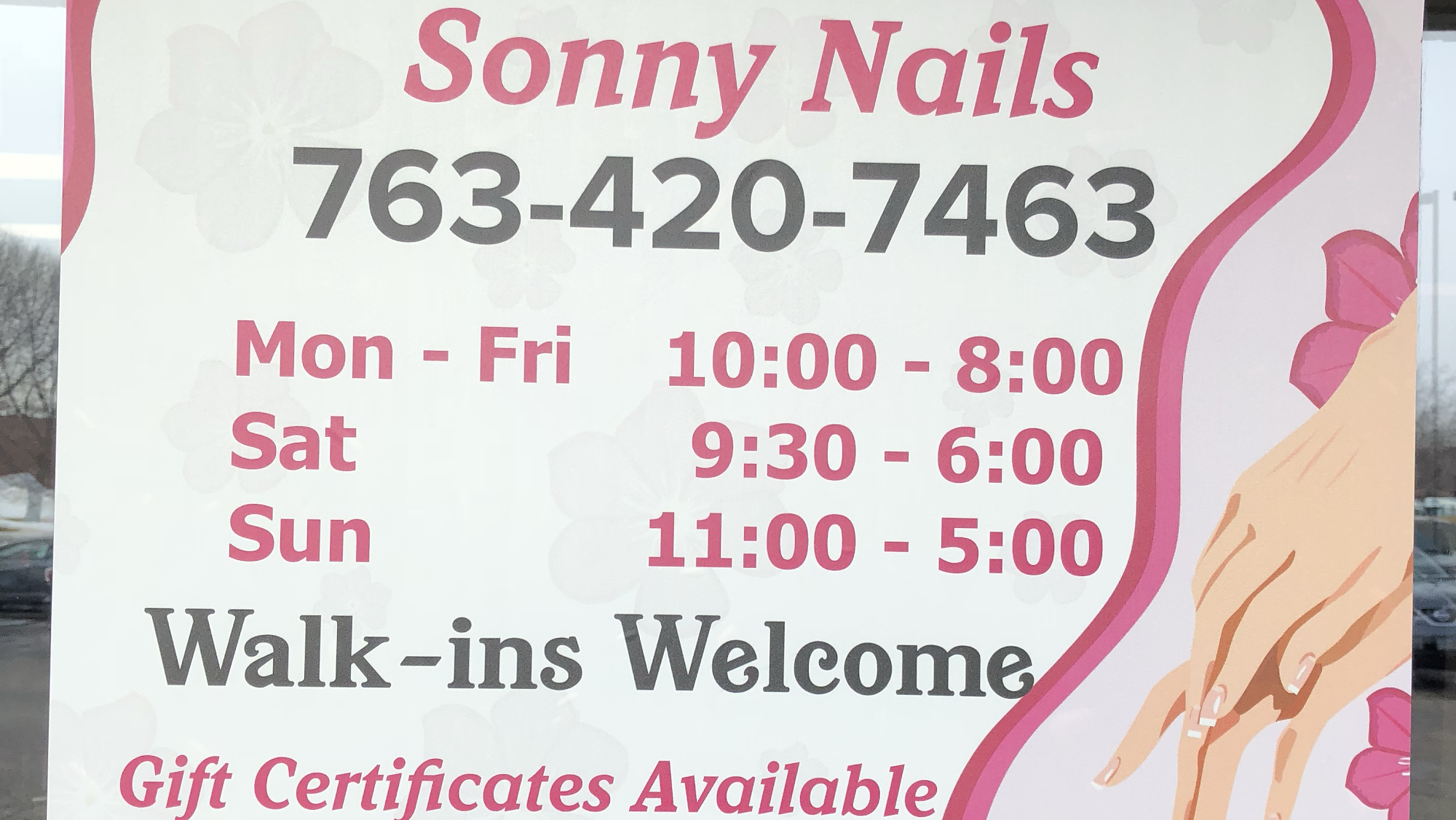 Sonny Nails (located by Batteries Plus, Domino’s Pizza)