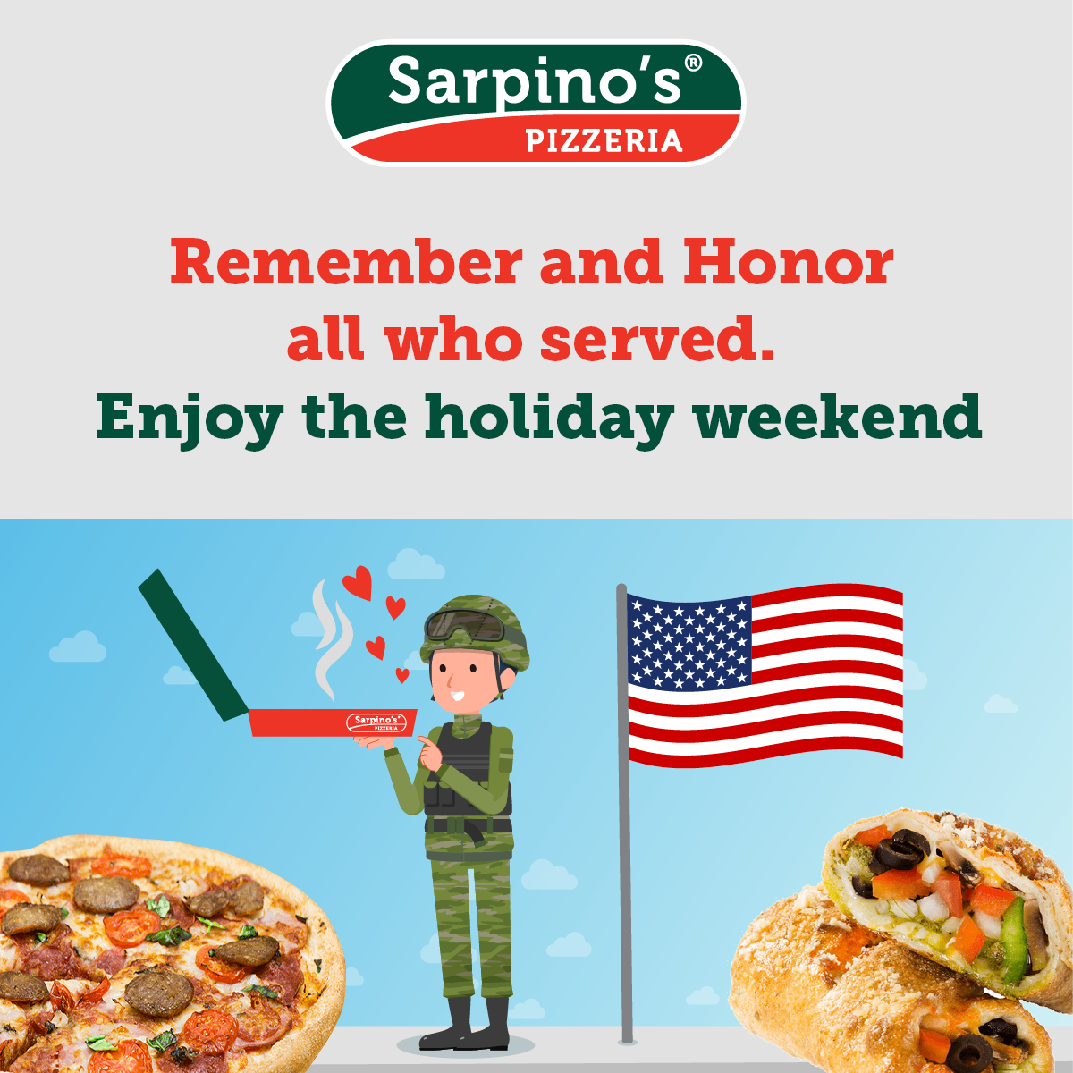 Sarpino’s Pizzeria 7542 42nd Ave N, New Hope