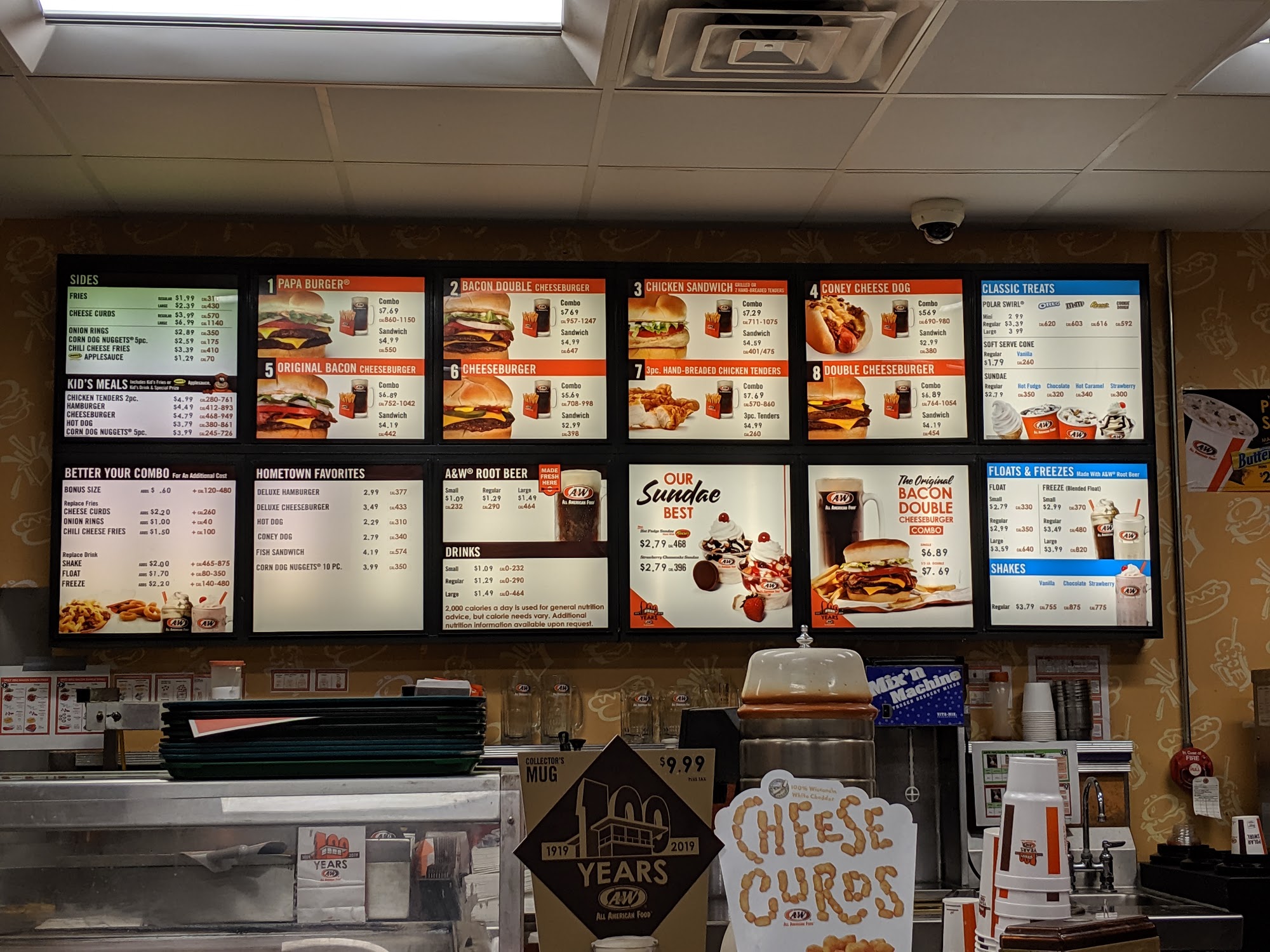A&W Restaurant Menu