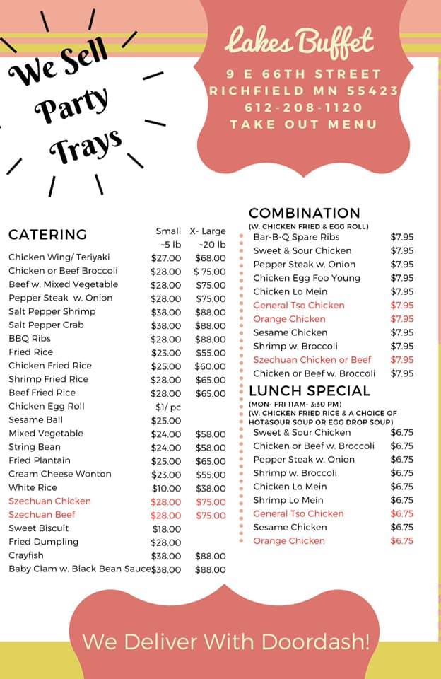 Lakes Buffet 9 E 66th St, Richfield