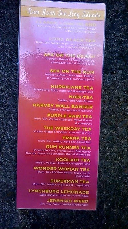 Rum River Inn Menu