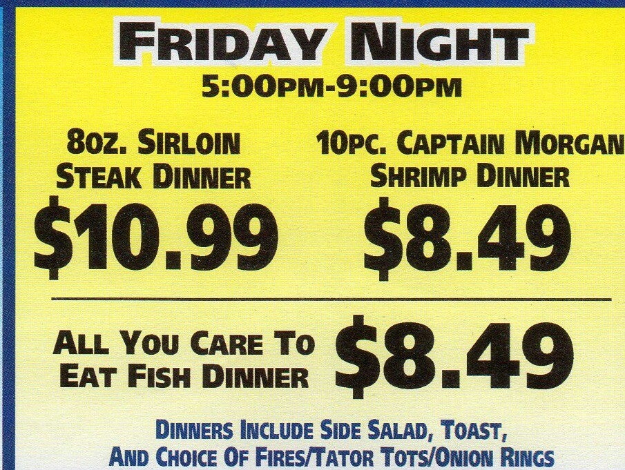 Howie's Corner Bar & Grill Menu