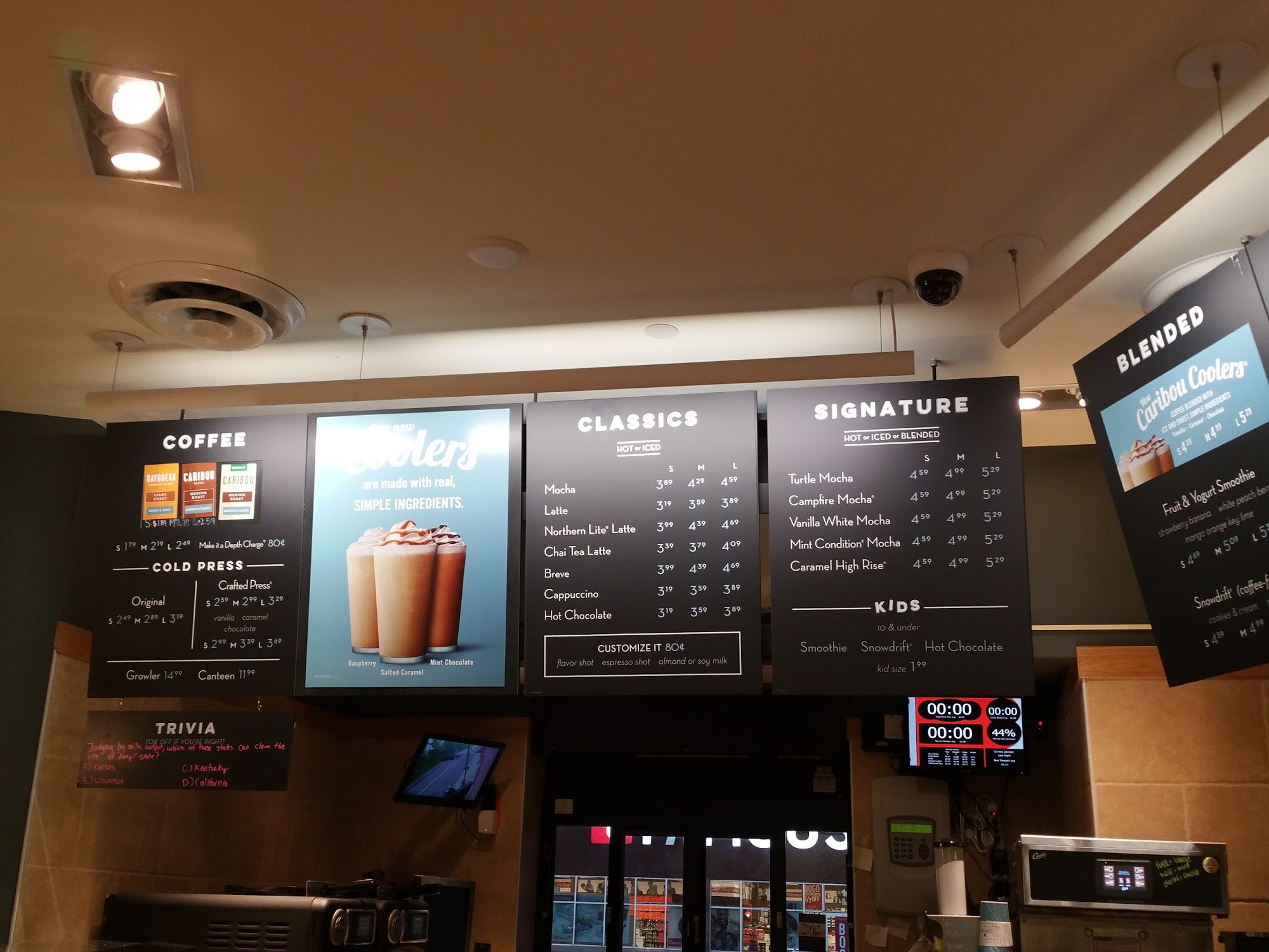 Caribou Coffee Menu