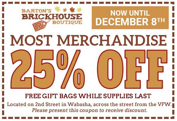 Barton's Brickhouse Boutique 150 Commerce Dr, Wabasha