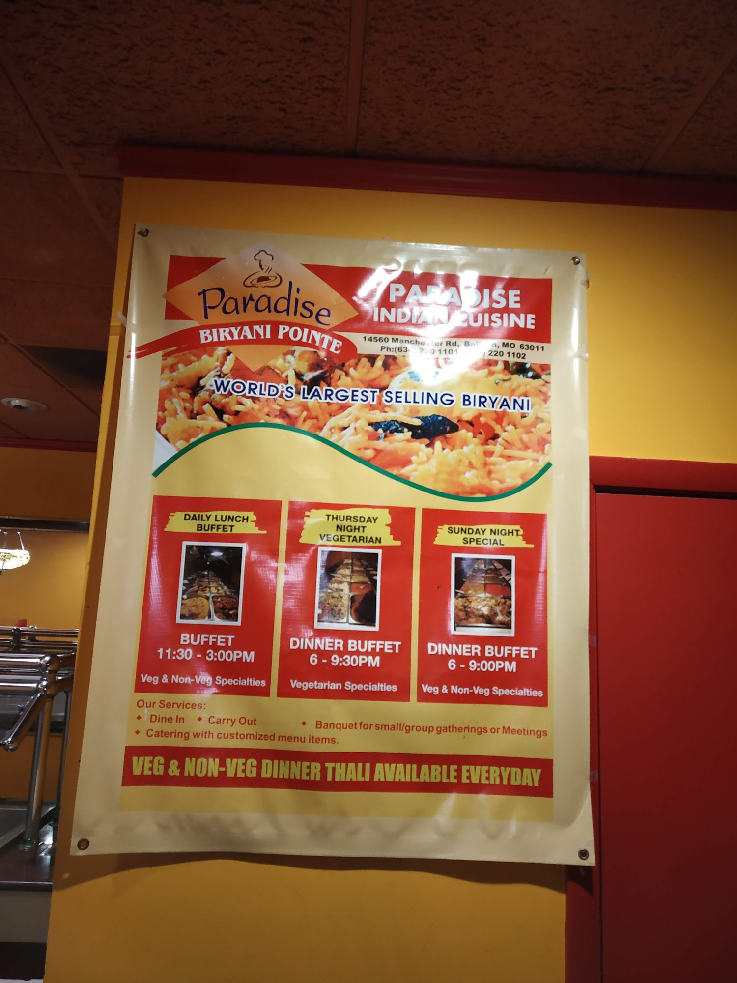 Paradise Indian Cuisine - Manchester Rd Menu