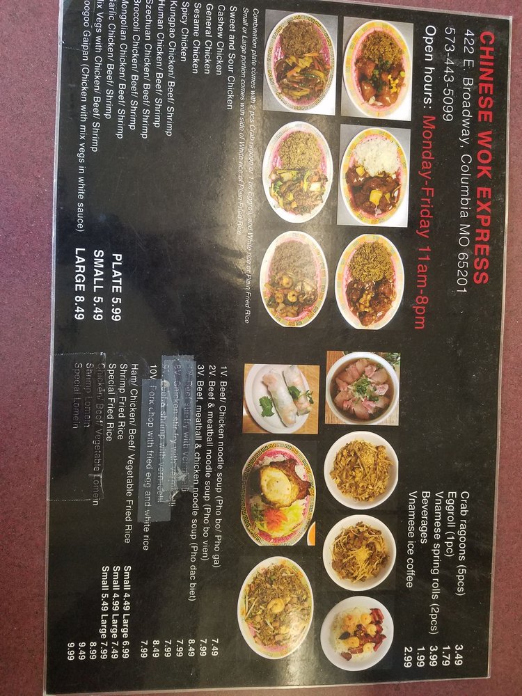 Chinese Wok Express 422 E Broadway, Columbia