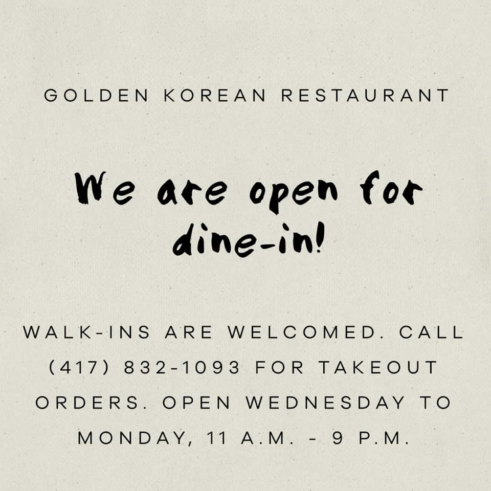 Golden Korean Restaurant 1406 W Sunshine St A, Springfield