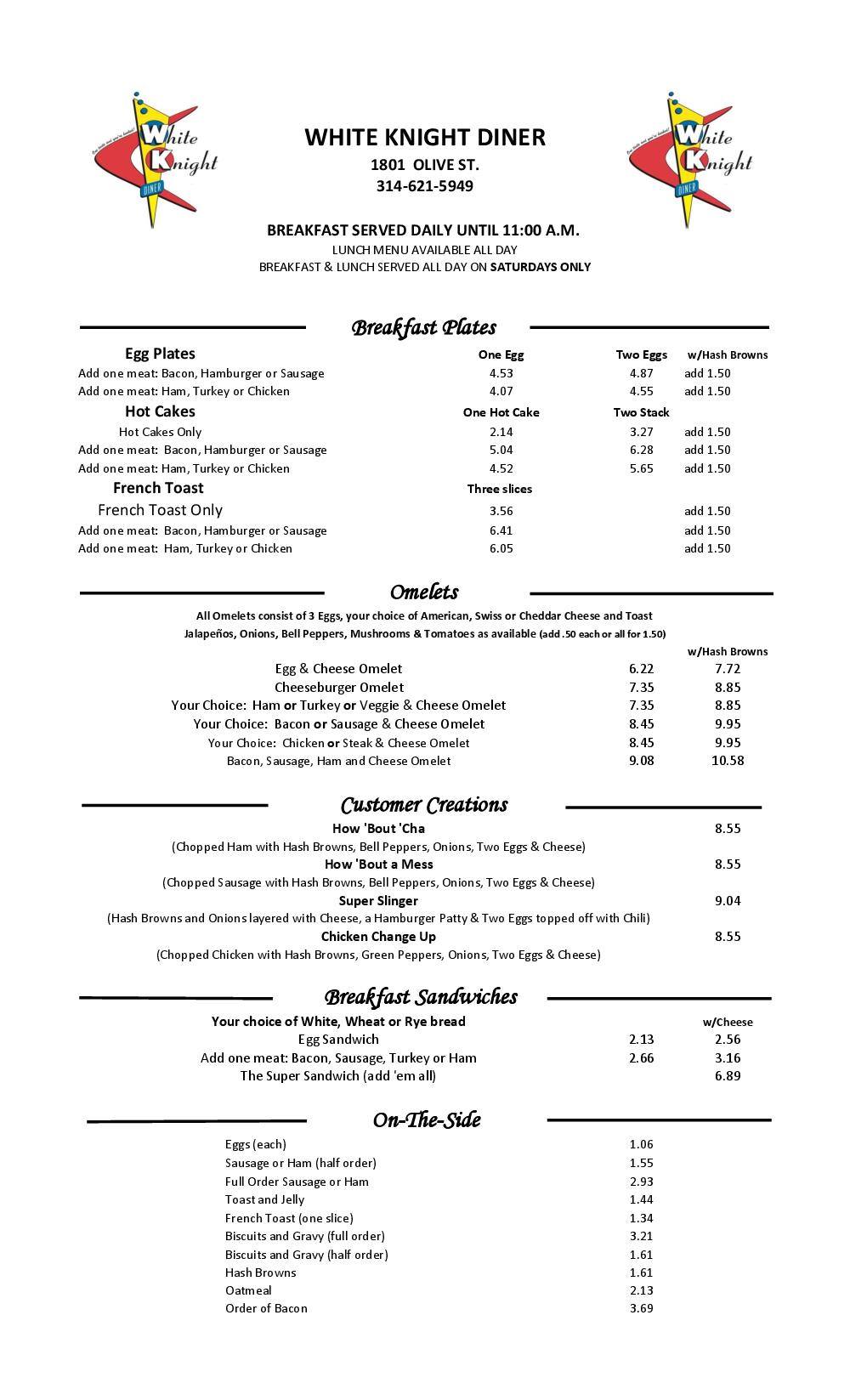 White Knight Diner 1801 Olive St, St. Louis