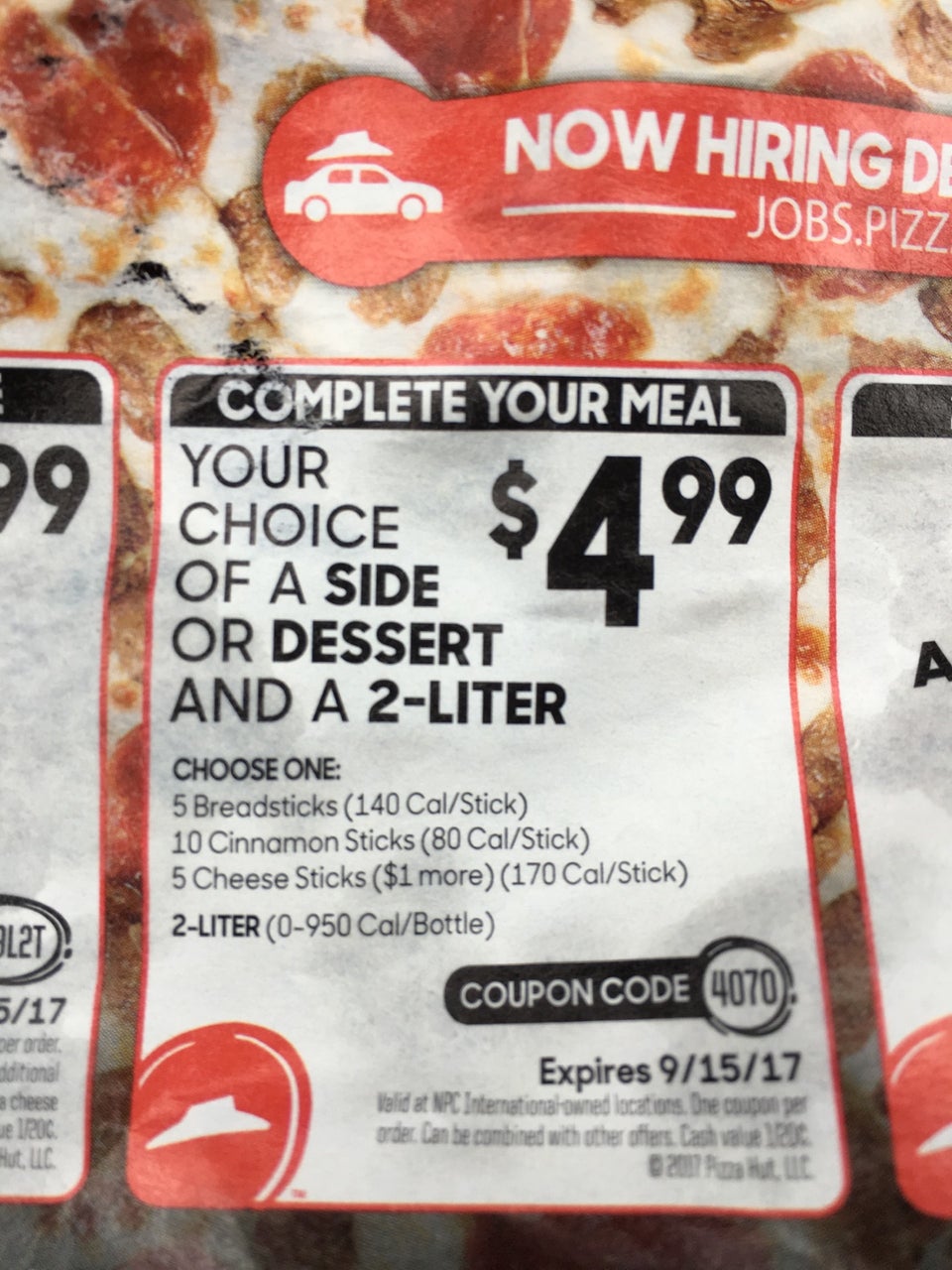 Pizza Hut Menu