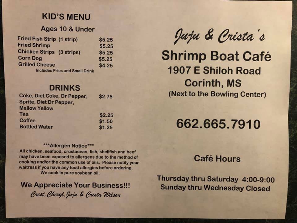 Corinth, MS Restaurants Open for Takeout, Curbside Service and/or