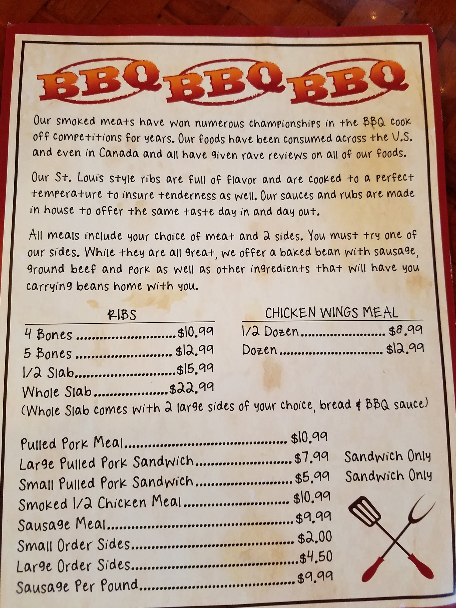 Tiki Restaurant Lounge and Marina Menu