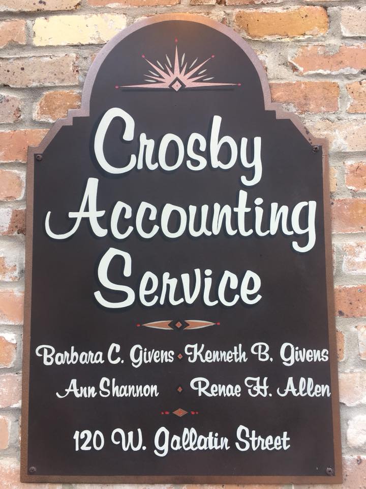 Crosby Accounting Services 120 W Gallatin St, Hazlehurst Mississippi 39083
