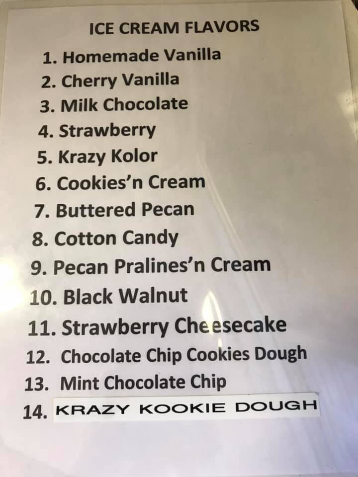 Donut Palace Menu