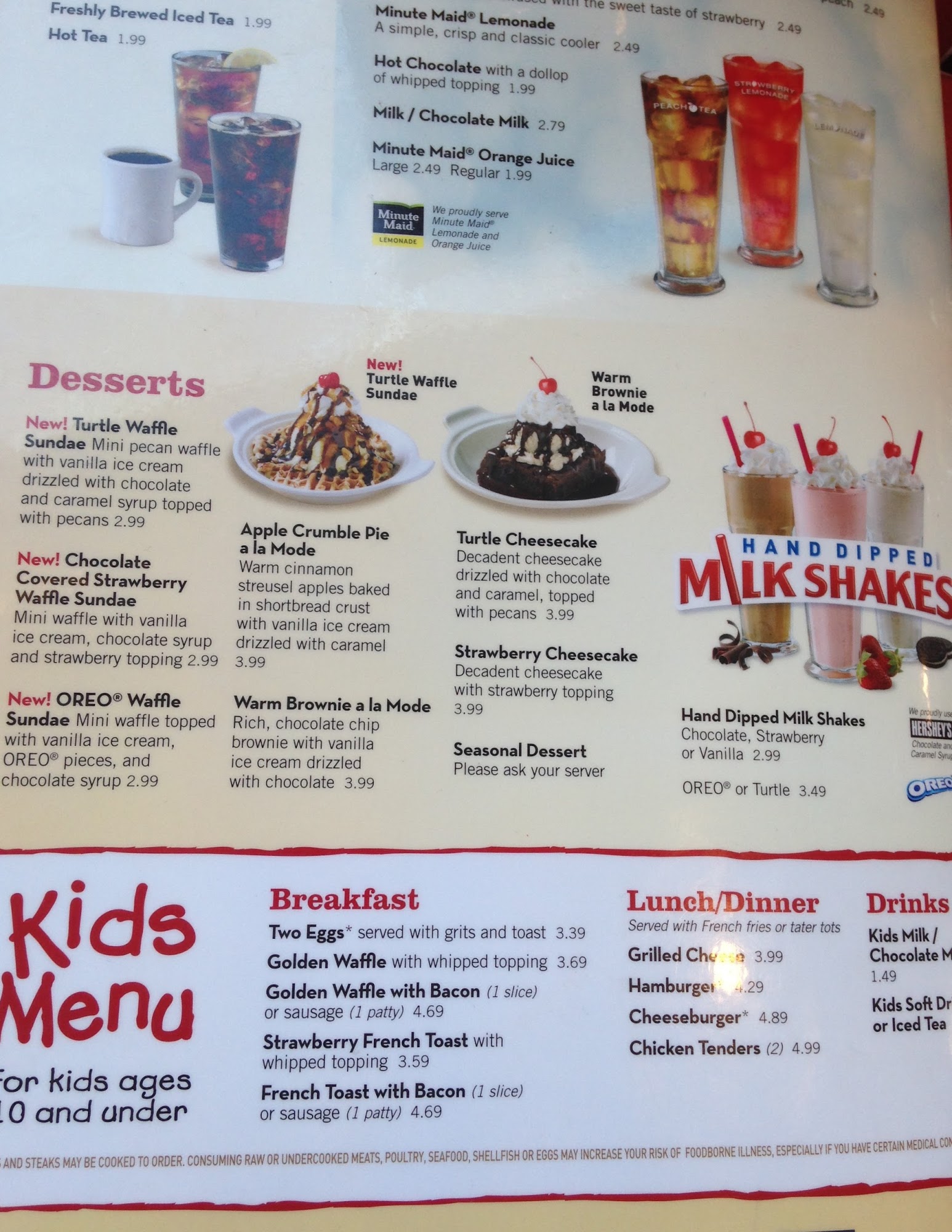 Huddle House Menu