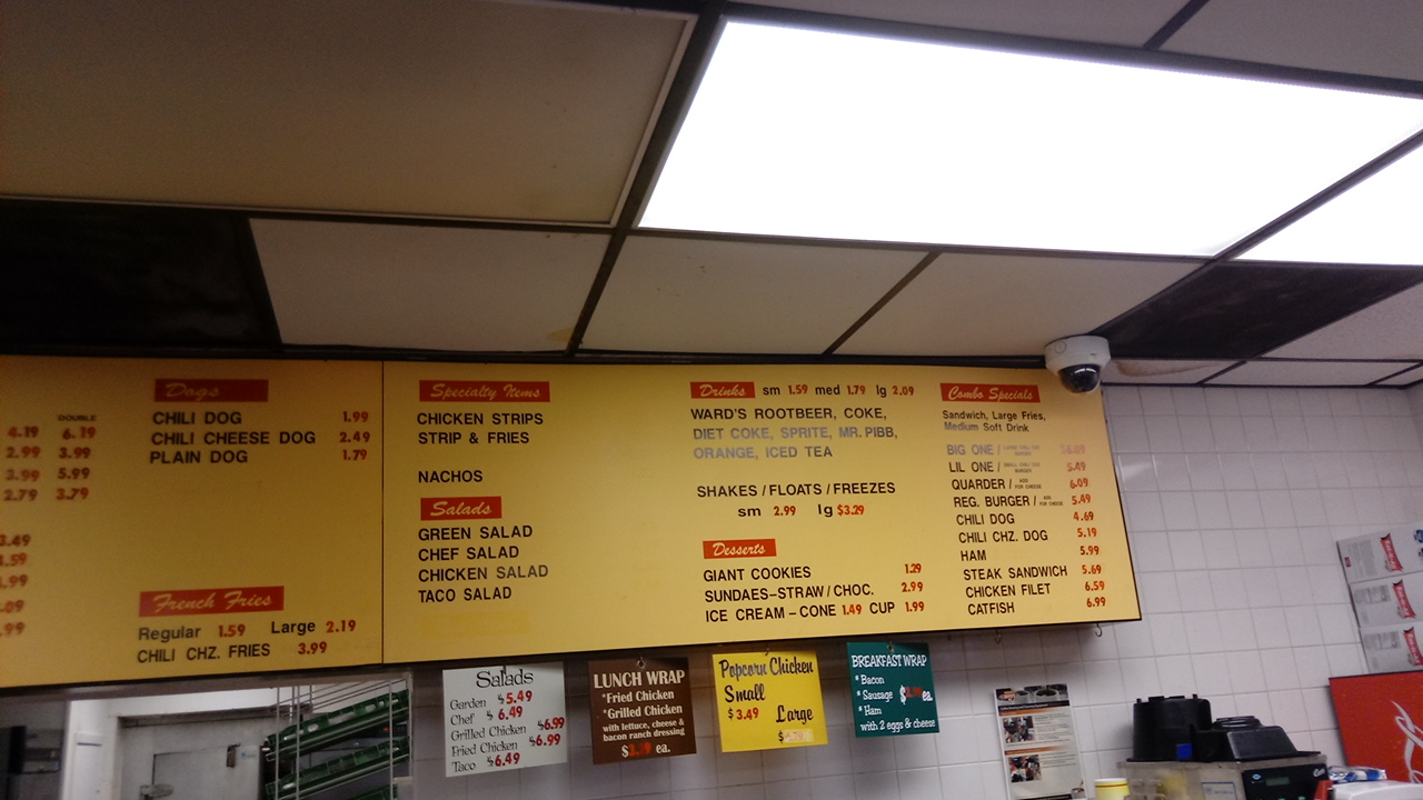 Ward's Restaurant Menu