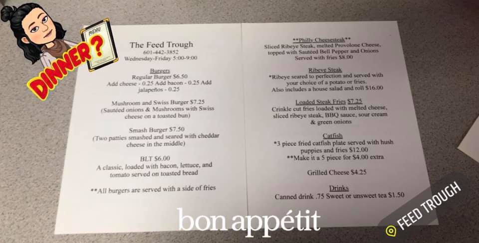 Feed Trough Menu