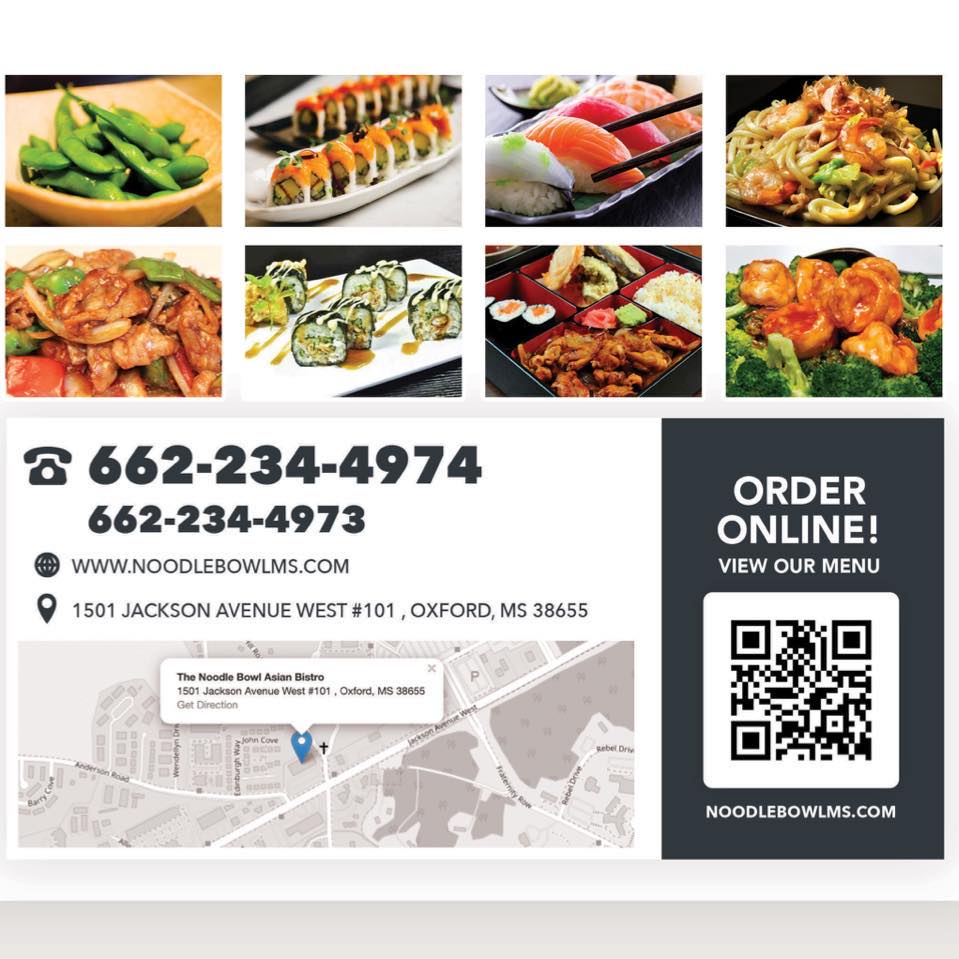 Noodlebowl Asian Bistro 1501 Jackson Ave W UNIT 101, Oxford