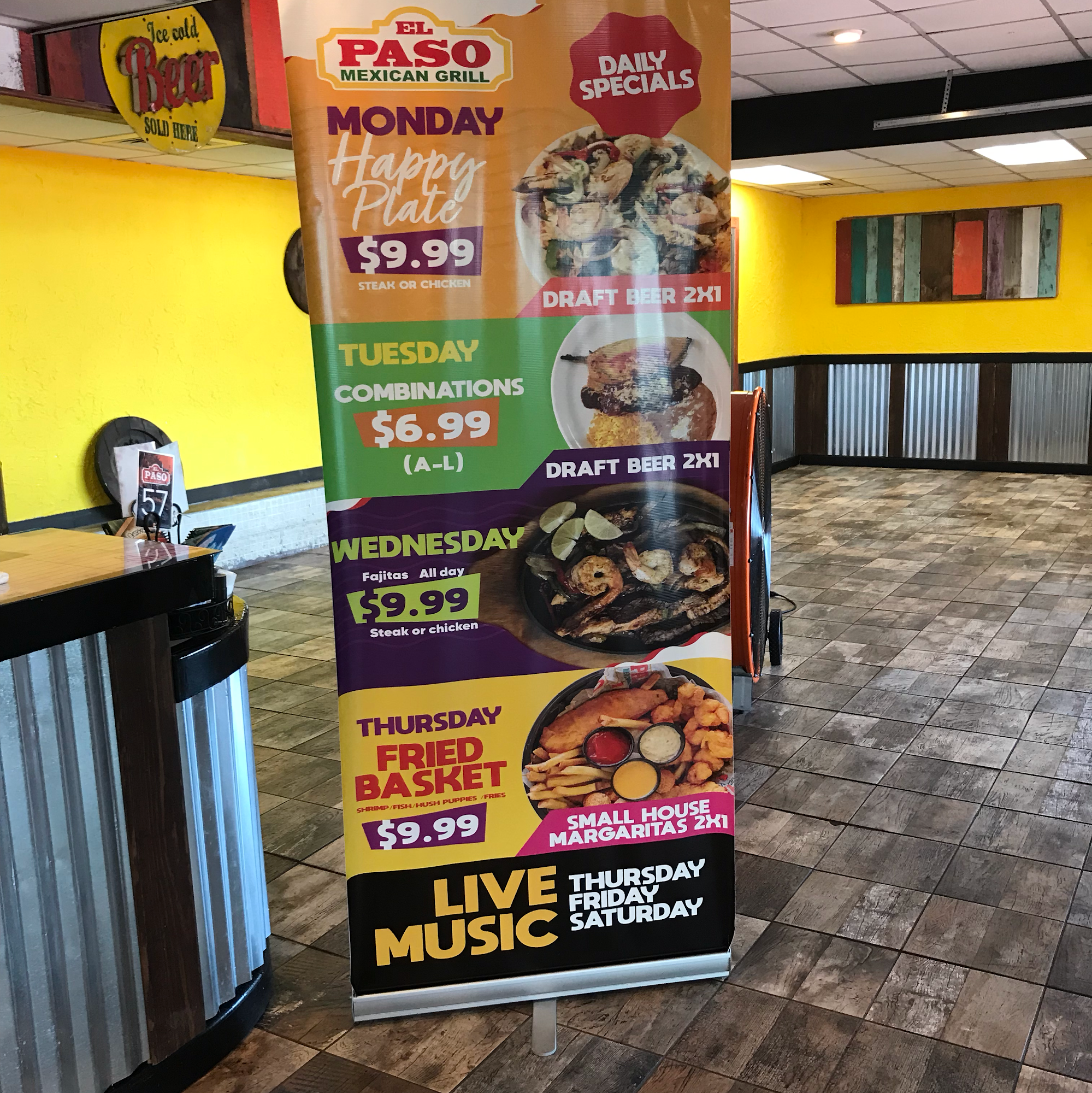 El Paso Mexican Grill Menu