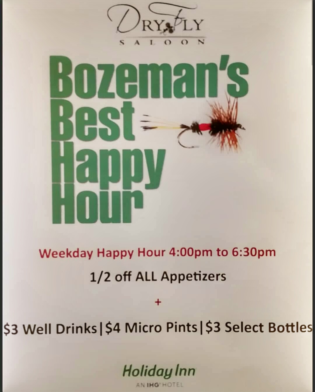 Dry Fly Saloon Menu