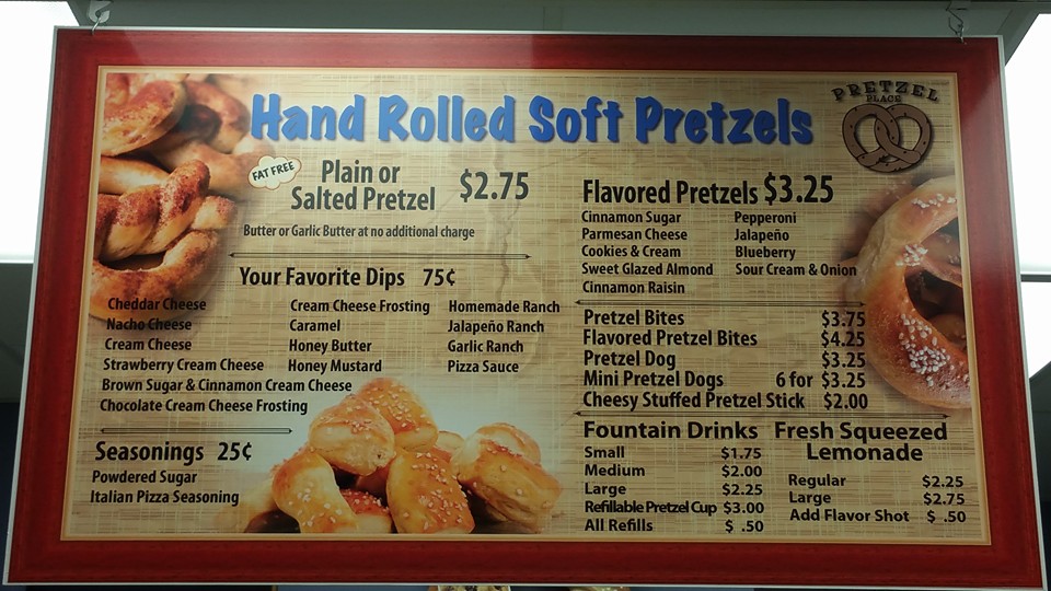 Pretzel Place Menu