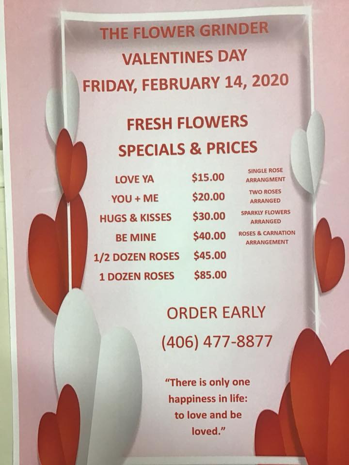 The Flower Grinder Menu