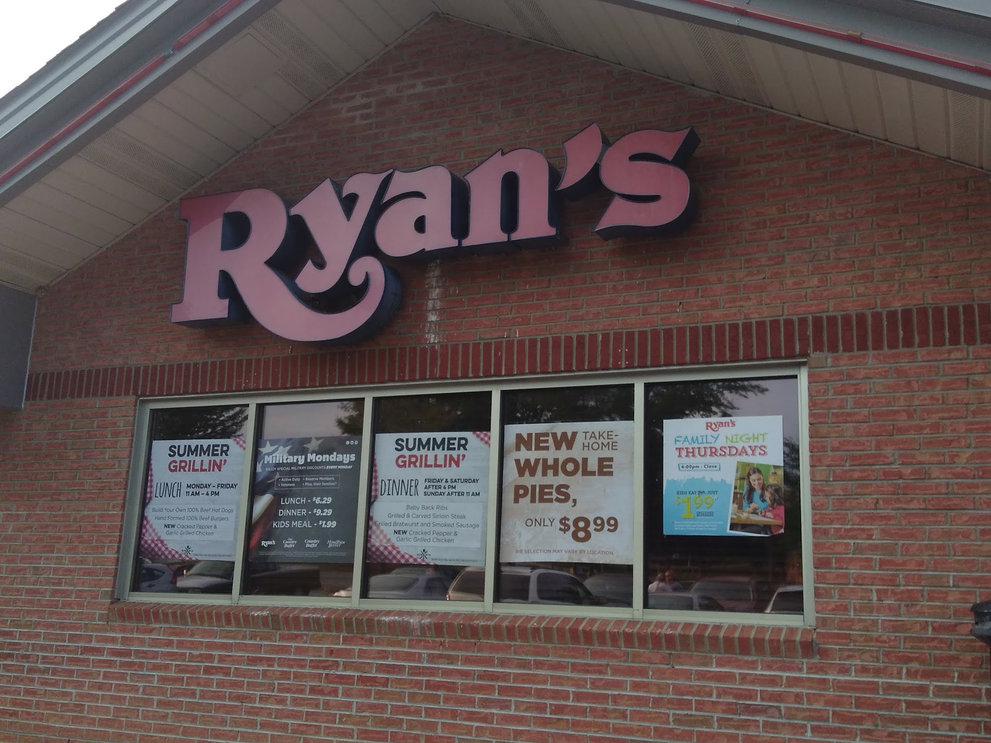 Ryan's AYCE Marketplace Menu