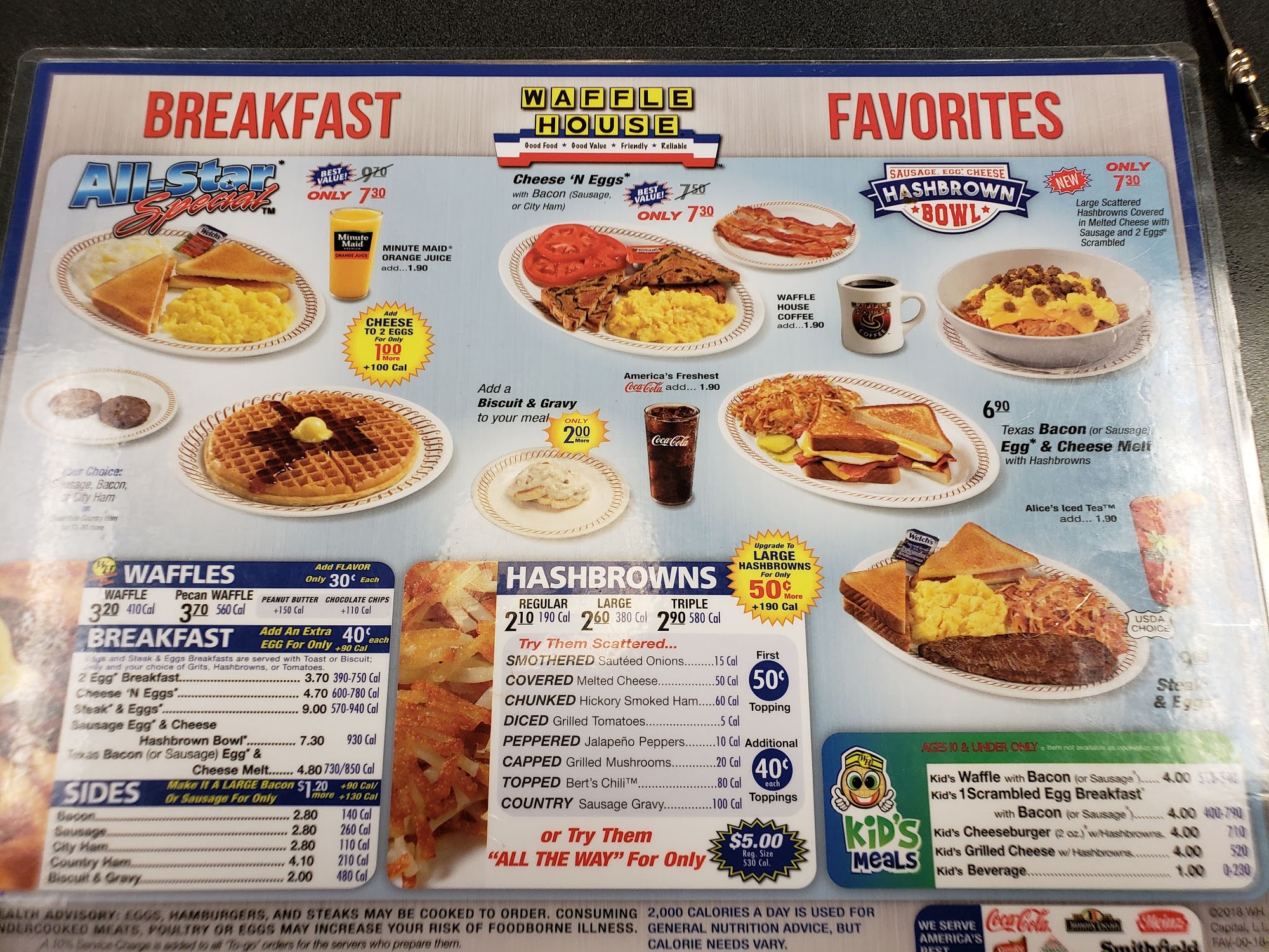 Waffle House Menu