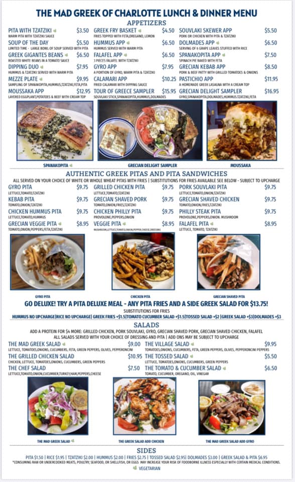 The Mad Greek of Charlotte 5011 South Blvd, Charlotte