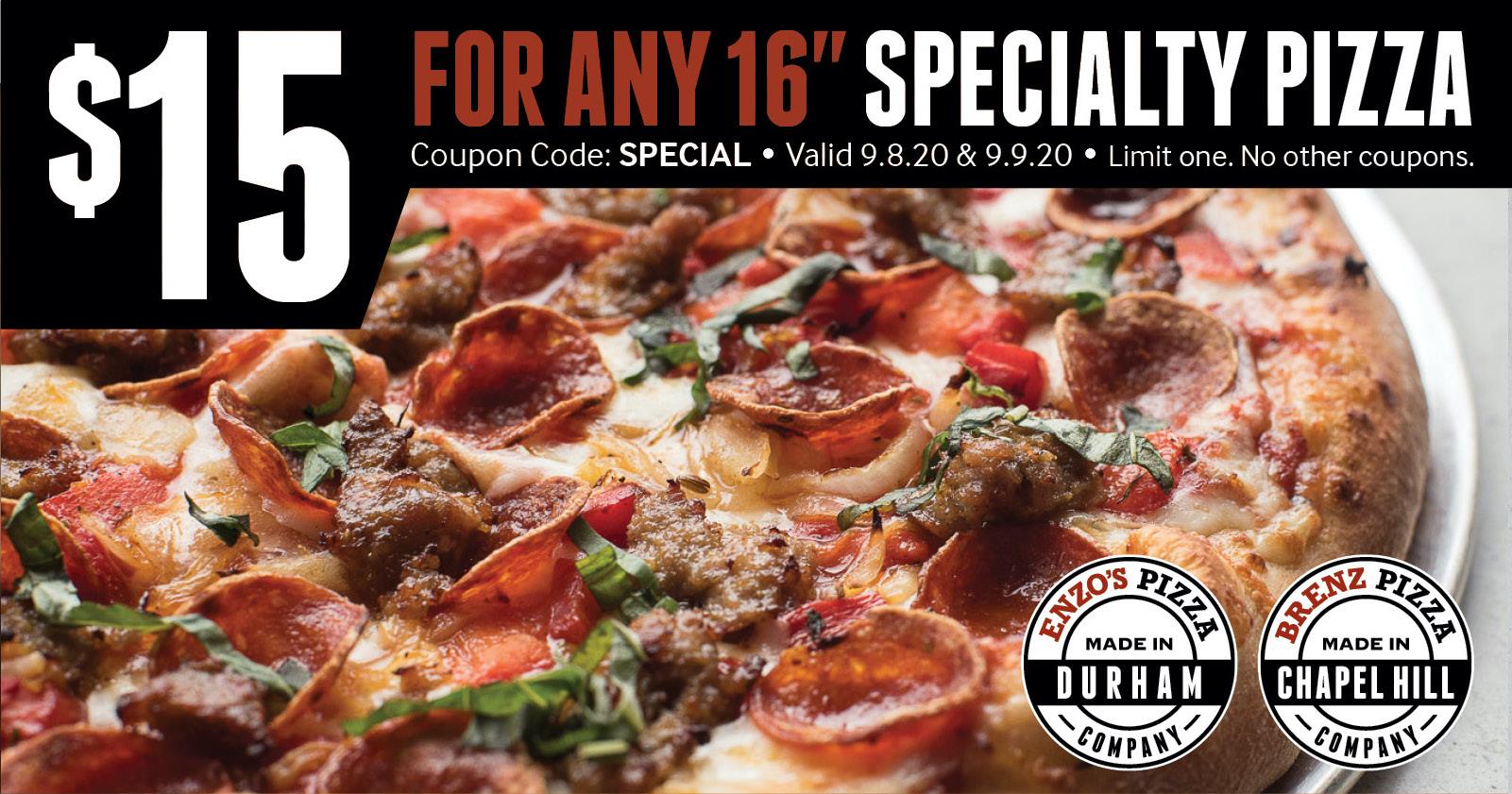 Enzo's Pizza Co. 2608 Erwin Rd STE 140, Durham