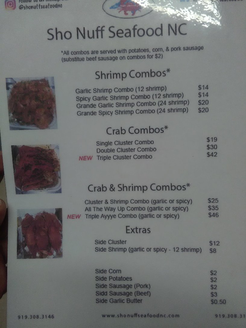 Sho Nuff Seafood 1058 W Club Blvd, Durham