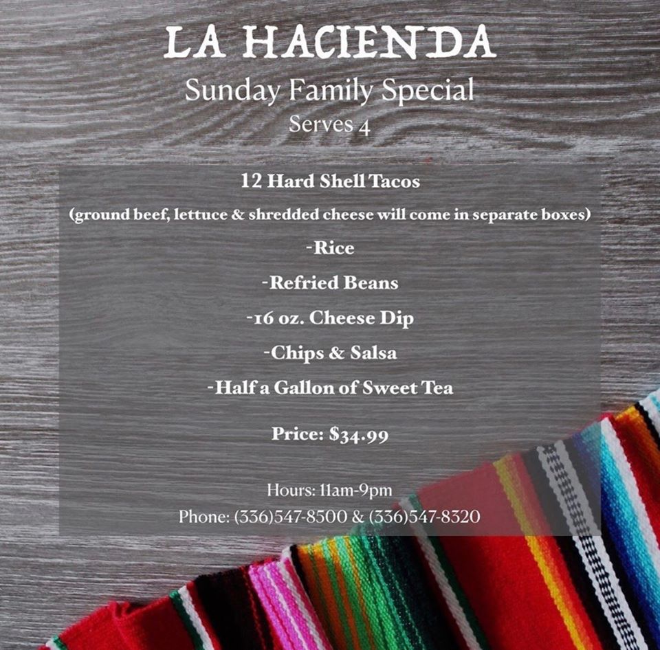 La Hacienda Mexican Restaurant 1218 Bridford Pkwy, Greensboro