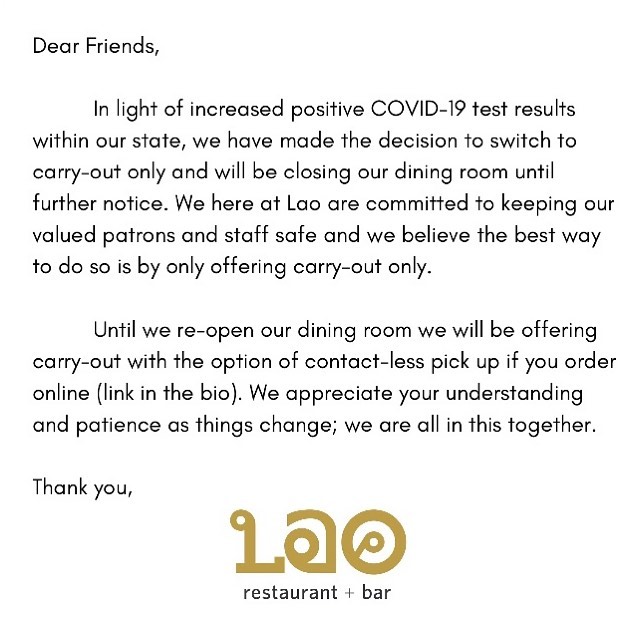 Lao Restaurant and Bar 219-A S Elm St, Greensboro