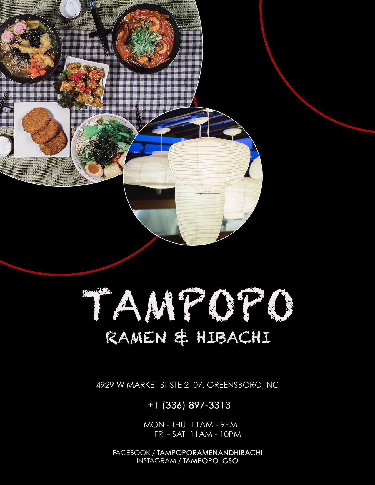 Tampopo Ramen & Hibachi 4929 W Market St STE 2107, Greensboro
