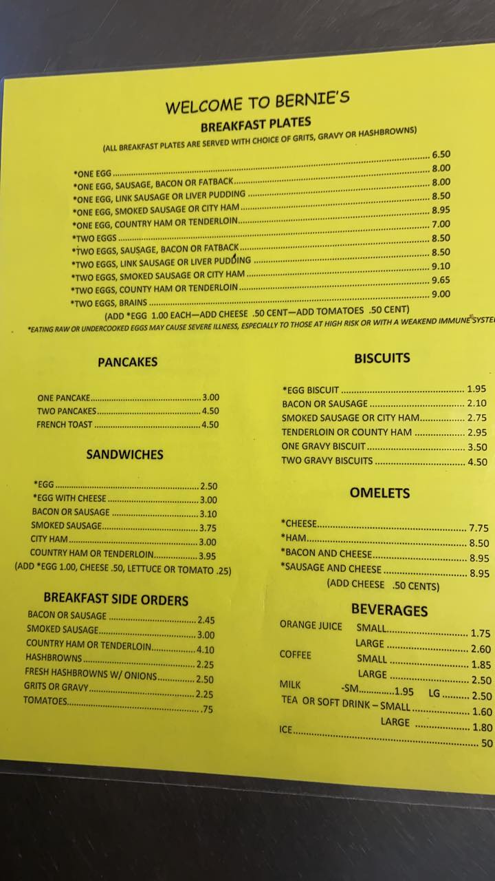Bernie's Bar-B-Que 2602 E Bessemer Ave, Greensboro