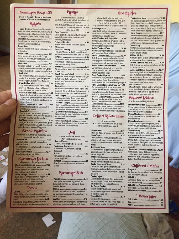 Roma Pizza Family Restaurant, Hudson - Menu, Reviews (186), Photos (53 ...