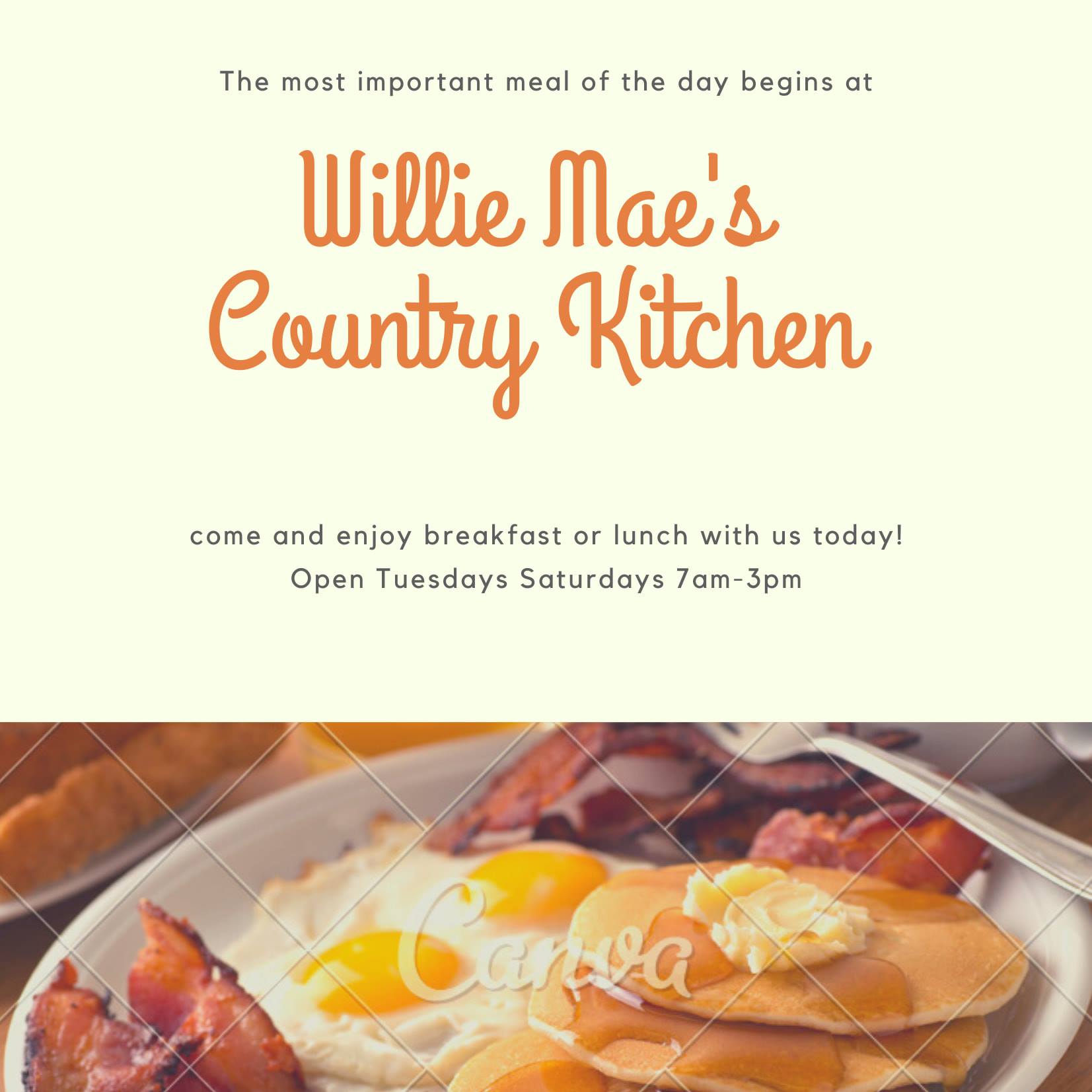 WILLIE MAE'S COUNTRY KITCHEN 107d S First Ave, Knightdale
