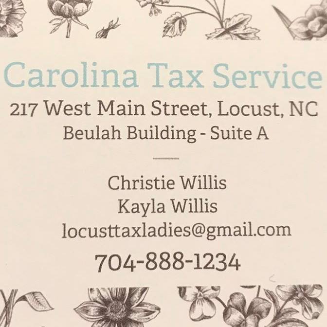 Carolina Tax Service 217 W Main St, Locust North Carolina 28097